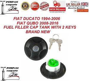 FOR FIAT DUCATO 94-06 QUBO 08-16 FUEL  FILLER LOCKING TANK CAP & KEYS NEW