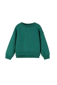 Zara Girls Green Cropped Sweatshirt Size 9 - Picture 1 of 3