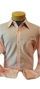 Daniel Ellissa Mens Pink Long Sleeve Button Up Dress Shirt 18/34-35 - Picture 1 of 5