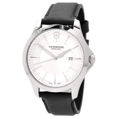Victorinox Swiss Army Reloj Hombre Alianza Tono Plateado Esfera Correa Negra 241905 Foto 1 de 3