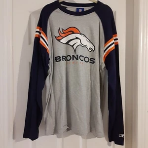 Reebok Denver Broncos Tshirt 3/4 Sleeve L - Picture 1 of 4