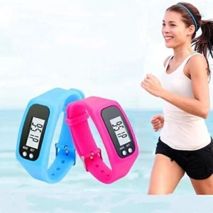 Portable LCD Run Step Calorie Counter Speed Distance Watch Bracelet Pedometer - Picture 1 of 22