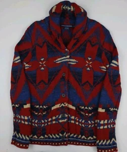 Vintage Ralph Lauren Sport Multicolor Native Aztec Pattern Cardigan Sweater Rare - Bild 1 von 6