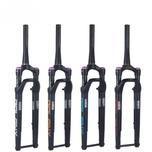 700C Road Bicycle Suspension Air Fork Disc Brake Thru Axle Off-Road Bike Fork - Picture 1 of 24