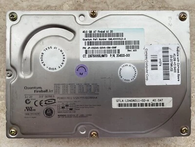 Disk Quantum FIREBALL LCT20 40GB 4500U/Min 128KB Pata Ata Ide 3.5 " Pollici - Immagine 1 di 2