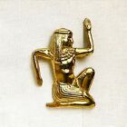Vintage 1980s Gold Plated Pharaoh Brooch Egyptian Revival BN Made in England