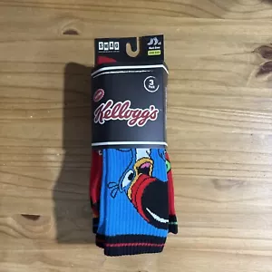 Swag Kelloggs Socks Mens Crew 8-13 Novelty Performance Retro Nostalgia Gift New - Picture 1 of 2