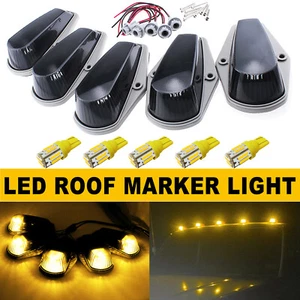 5Pcs Amber LED Cab Roof Top Marker Lights for Ford F-150 F-250 F-350 1980-1997 - Bild 1 von 13