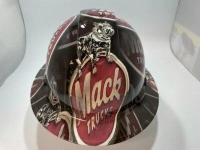 PYRAMEX New Full Brim Hard Hat Custom Hydro Dipped Mack Truck. Free Shipping