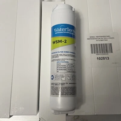 WaterSentinel WSM-2 Refrigerator Water Filter Replacement for Drinking 3 pack - Image 1 of 2