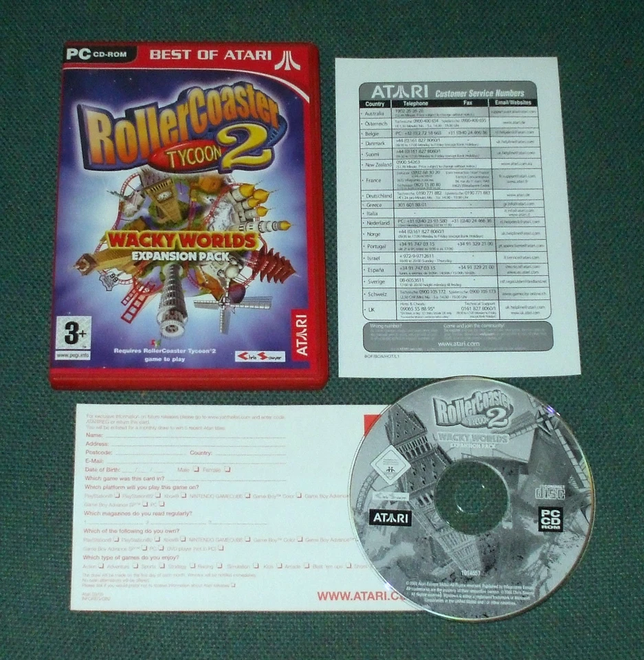 RollerCoaster Tycoon 2: Wacky Worlds Expansion Pack for the PC, CD-ROM - VGC - Image 1 of 1
