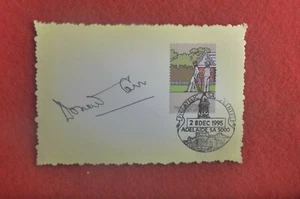 ENGLAND cricketer DONALD CARR HAND SIGNED CARD - Picture 1 of 2