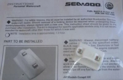 NEW OEM SEADOO SEA DOO GAS FUEL TANK GAUGE SENSOR SENDING BAFFLE UNIT FLOAT KIT - Image 1 of 4