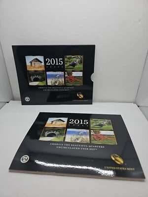 US Mint 2015 P&D ATB America The Beautiful Quarters Unc Coin Set NE2 SR1-11 - Image 1 of 4