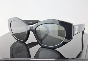 Celine CL40238U 01A Black / Grey Lens Square Oversized Sunglasses 100% UV - Picture 1 of 6