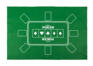 Poker Tischauflage ca. 60x90cm grün, Pokermatte für perfekte Spieleabende - Bild 1 von 3