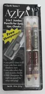 Aziza Cosmetics Pencils Eyes, Lips, Cheeks Earth Tones Vintage - Picture 1 of 6