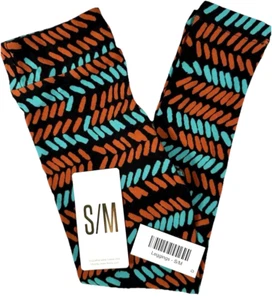 NUOVO Leggings Lularoe Ragazze S/M (Taglie 2-8) Geometrico Colorato Divertente Burro Morbido - Foto 1 di 9