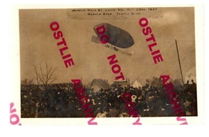 St. Louis MISSOURI RPPC 1907 GARA DIRIGIBILE Zeppelin Knabenshue? BANDIERA - Foto 1 di 3