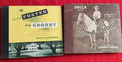 2 Bing Crosby 78 RPM Record Box Sets Stephen Foster Songs; Album of Cowboy Songs - Image 1 of 4