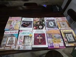 10 Cross Stitch Needlepoint Magazines Embroidery Needle Pointers ++ - Picture 1 of 11