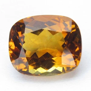 3.03Cts Shimmering Natural Citrine 9.8x8.2x6mm Cushion Cut Collection Gemstone - Picture 1 of 8
