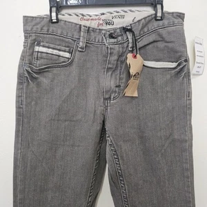Vintage VANS V66 Big Boys Youth Gray Jeans Slim Straigth Leg Fit Denim 26 (12) - Picture 1 of 4