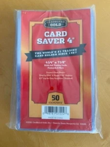 Cardboard Gold Card Saver 4- Holds 4x6 Cards (50 Ct) NEW!! *** FREE SHIPPING *** - Picture 1 of 1