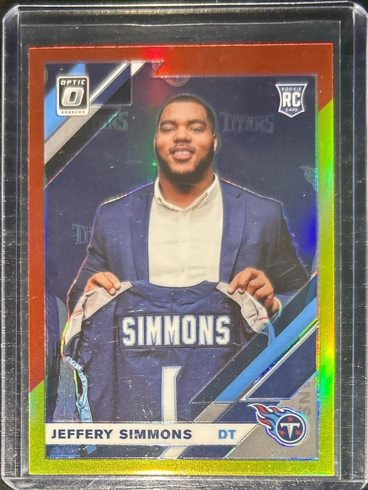 2019 Panini Donruss Optic Jeffery Simmons Red & Yellow Rookie #108 - Image 1 of 1