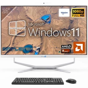 Ordinateur Personnel Tout en Un 24 " Tactile Win11 4gb 240gb AMD Rx Série Fixe - Photo 1/9