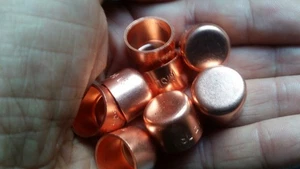 Paquete de 8 accesorios de tapa de extremo de alimentación de extremo de cobre de 15 mm para tubería Cooper - Imagen 1 de 1
