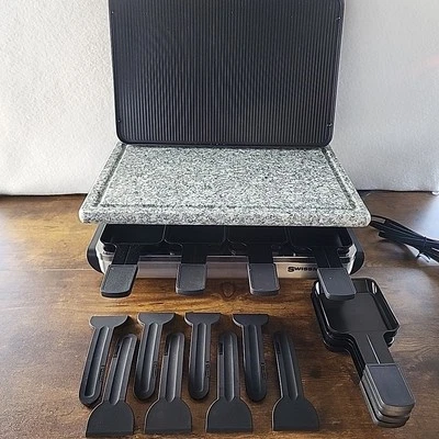 Swissmar Stelvio 8 Person Granite Stone+ Raclette Grill Stainless Steel KF77081 - image 1 of 4