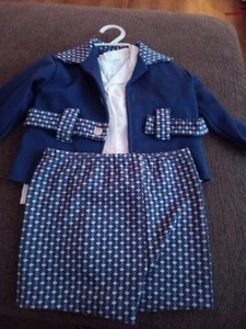  Vintage 70er Todler Time J C Pennys blau Freizeitanzug Gr. 2 Jacke Hemd Shorts - Bild 1 von 4