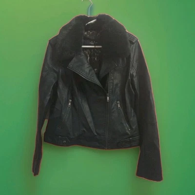 Chaqueta de motocross LA Coalition verde imitación cuero material vegano talla grande nueva con etiquetas Foto 1 de 4