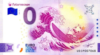 86 FUTUROSCOPE 14, Lapin crétin Surfeur, 2025, Billet Euro Souvenir - Photo 1/2