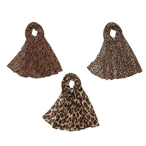 Animal Print Scarf Breathable Polyester Fabric Multipurpose Wear for Occasion - Photo 1/11