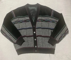 VTG Torras Spain Wool Blend Jacket Medium Suede Black Grey Cosby - Picture 1 of 13