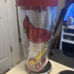 2012 Tervis St. Louis Cardinals 24oz Insulated Tumbler With Red Lid EUC SGA - Picture 1 of 14