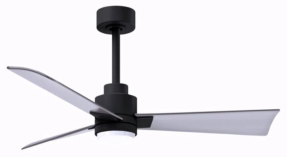 42" Matthews Alessandra Damp LED Matte Black Nickel Fan with Remote - Image 1 of 1