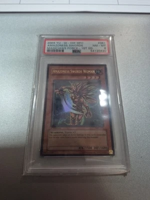 Amazoness Swords Woman MFC-061 Yu-Gi-Oh! Yugioh 1st Edition Holo PSA 8 NM-MT - Image 1 of 4