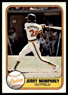 1981 Fleer Jerry Mumphrey San Diego Padres #494 - Image 1 of 2