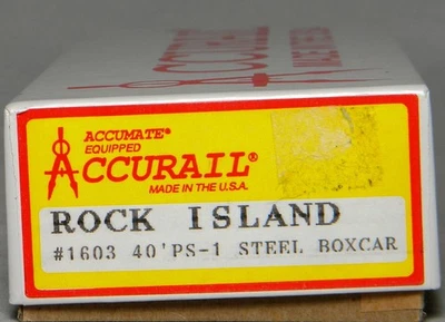 HO Accurail #1603 40' PS1 Steel Boxcar Rock Island #21834 Built Up - Image 1 of 4