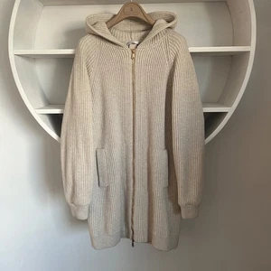 Women's BRUNELLO CUCINELLI 100% Cashmere Cable Knit Zip Cardigan Jacket Size XS - Picture 1 of 14