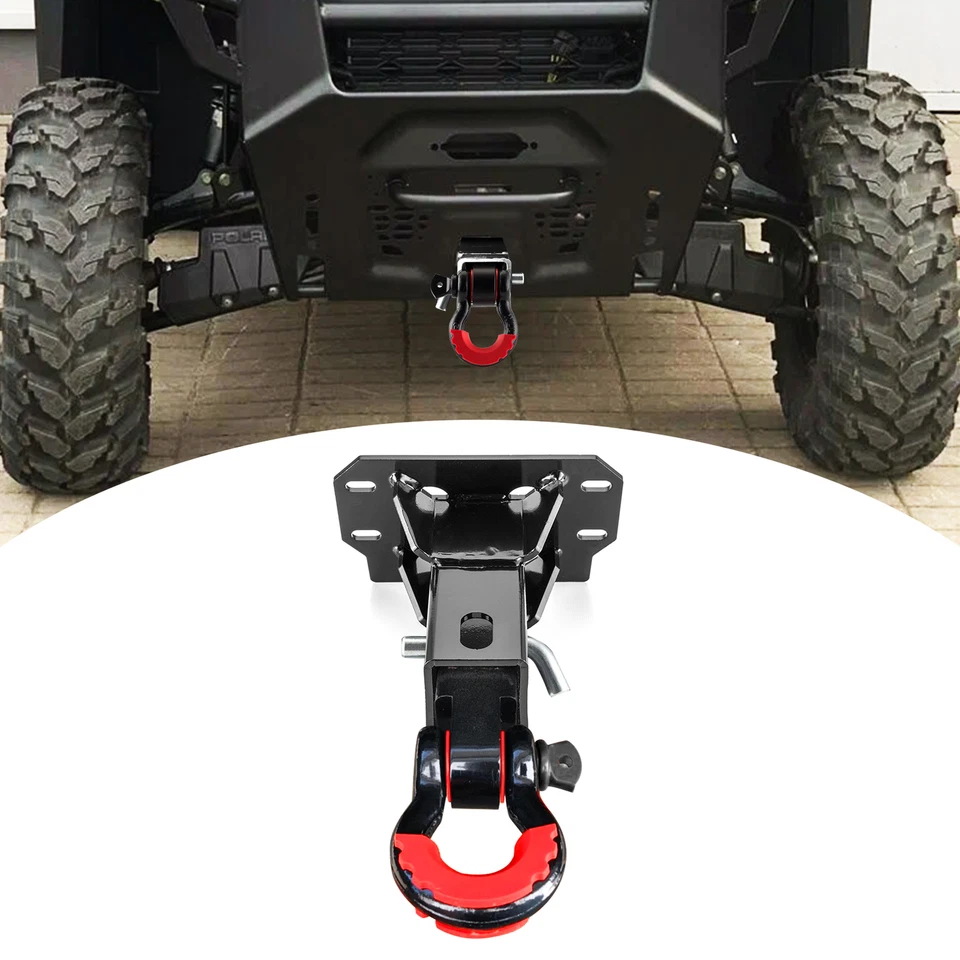 WEISEN 2" Shackle Hitch Receiver+Front Hitch Mount For Polaris Ranger XP 1000 - Imagem 1 de 4