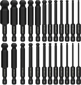 Kugelkopf Sechskant Inbusschlüssel Bohrer Bit Set (24-teilig metrisch & SAE), LATTOOK 1/4" - Bild 1 von 12