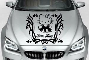 HELLO KITTY TRIBAL CUSTOM PERSONALIZE VINYL DECAL CAR TRUCK HOOD SIDE - Foto 1 di 8