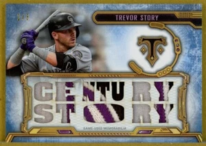 2020 Topps Triple Threads Relics Sapphire #TTRTS2 Trevor Story JERSEY PATCH /3 - Picture 1 of 2