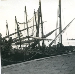 Italy Chioggia Port Fish Boat old Possemiers Stereo Photo 1908 - Foto 1 di 3