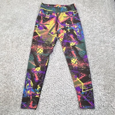 Леггинсы Dona Jo Activewear фиолетово-желтые мульти женские маленькие - Изображение 1 из 4