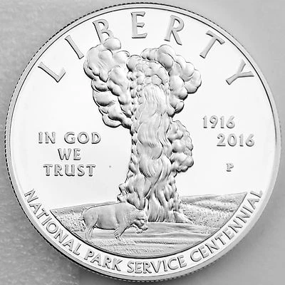 2016-P $1 100th Anniversary of the National Park Service Proof Silver Dollar - Image 1 of 4